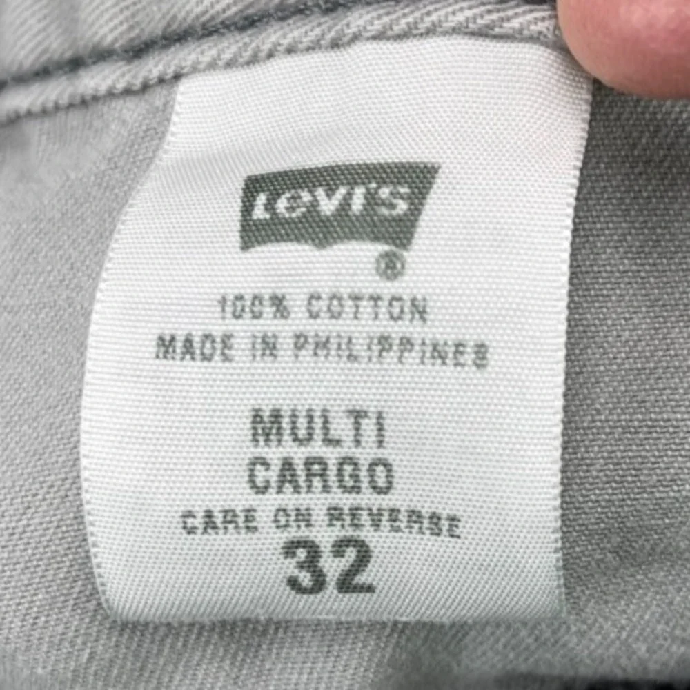 VTG‎ Levi's Silver Tab Men's Cargo Shorts 32 Gray Multi Pocket Cotton Y2K
